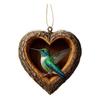 Classic Christmas Ornament Holiday Tree Decoration Heart-shaped Christmas Ornament 2d Acrylic Woodland Creature Pendant for Xmas