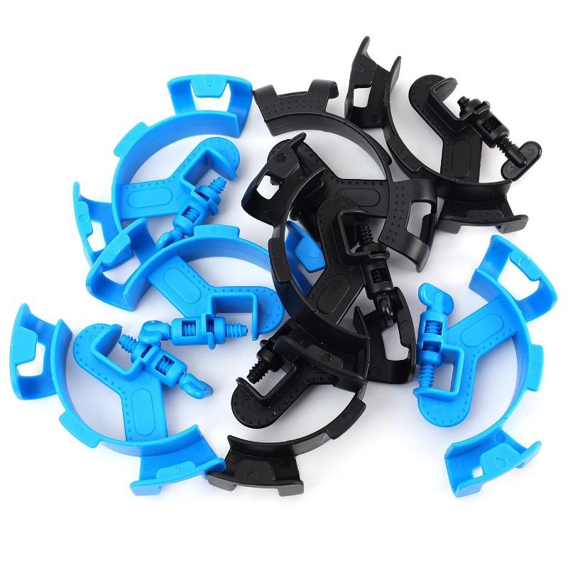 1/5x Water Pipe Fixing Clamp Aquarium Filtration Holder Black Blue Mount Tube Tank Fit Clips for Fish Tank Firmly Hold Hose