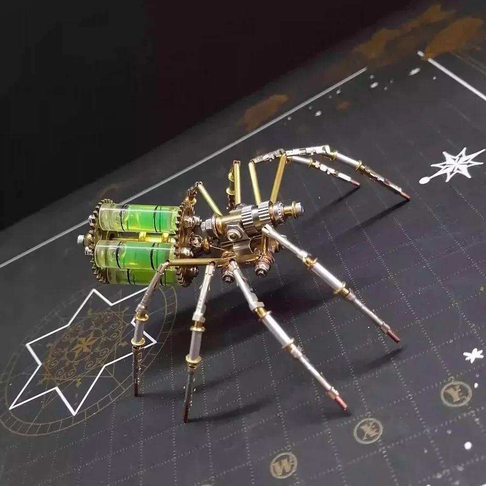 Kit de Modelo de Aranha Mecânica DIY Metal Puzzles 3D Insetos Cyberpunk Montagem Criativa Artesanal Puzzles de Metal