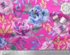Soimoi Japan Crepe Satin Fabric Leaves & Peony Flower Print Fabric by the Metre 42 Inch