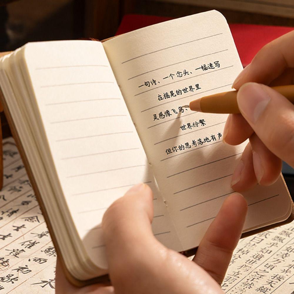 Portable A7 Notebook Horizontal Line Inner Pages Memo Pad Multi-functional Diary Planner Students