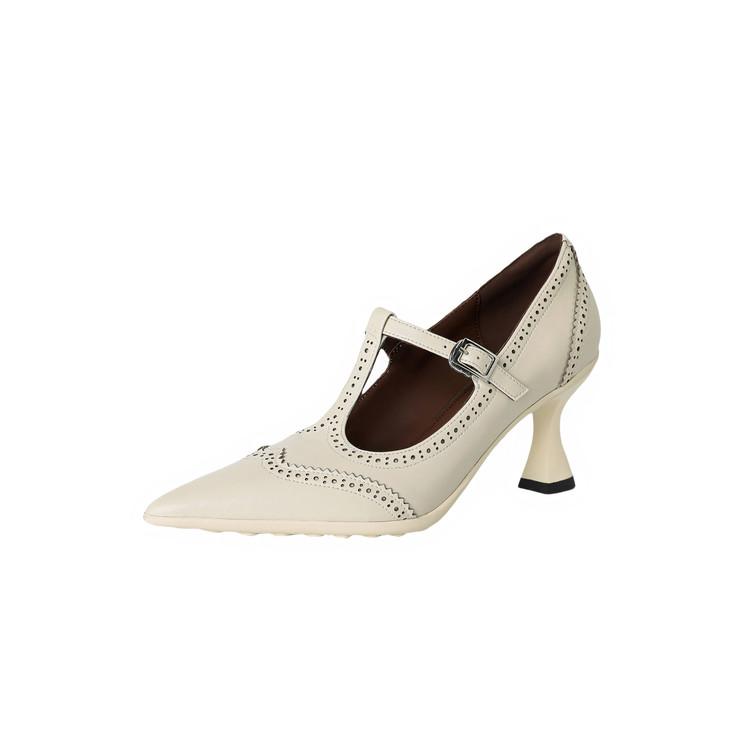 

Модные новые женские туфли-лодочки Весна/Лето для женщин Модные туфли-броги с острым носком на высоком каблуке Туфли Мэри Джейн Женский размер 40 34 бежевый