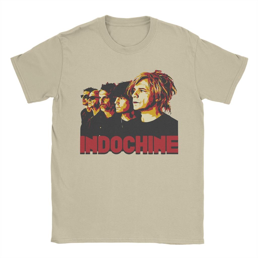 Unisex Indochine T Shirts Pure Cotton Tops Fashion Short Sleeve Crewneck Tee Shirt Graphic TShirt