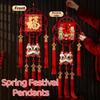 Double-sided Chinese New Year Decoration Traditional Creative Spring Festival Pendants Good Fortune Reusable