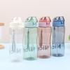 580Ml Portable Leak-Proof Sport Tea Coffee Cup Plastic Water Bottle With Straw For Drinkware Kids Water Bottle For School
