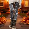 Women's Halloween Printed Stretchy Leggings Pants for Cozy Casual Home Wear