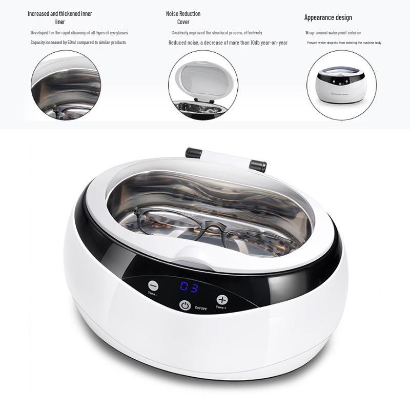 Multi-functional Ultrasonic Cleaner for Dentures, Jewelry, and Glasses