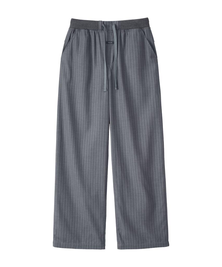 Biteoseljeu Pinstripe Wide Banded Slacks - Gray