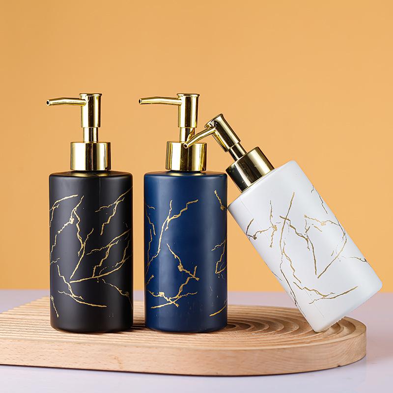 Luxury Glass Pump Bottle for Hand Soap, Shower Gel & Shampoo
