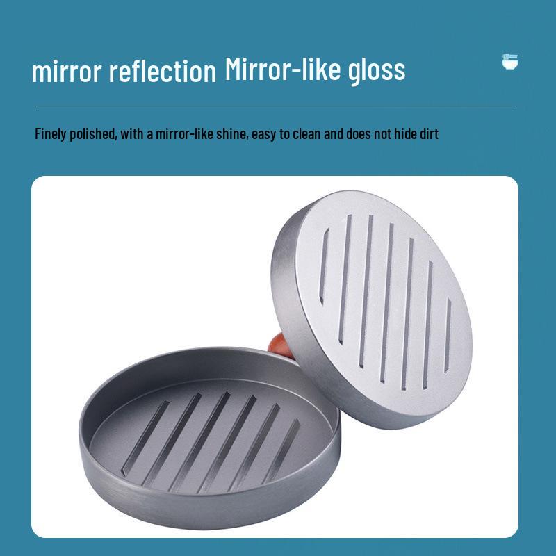 Aluminum Alloy Hamburger Press for Homemade Patties - Single Compartment, Color Box Packaging