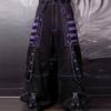 Punk Dark Street Style Wide Leg Pants Women Sheer Mesh Patchwork Loose Trousers