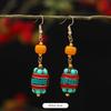 Retro Exotic Style Nepalese Earrings Tibetan Niche Design Personalized Long Earrings Simple Earrings Women