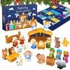 2025 Countdown Advent Nativity Calendar Nativity Scene Jesus Story Christmas Countdown Decor 25pcs Nativity Scene Set For Kid