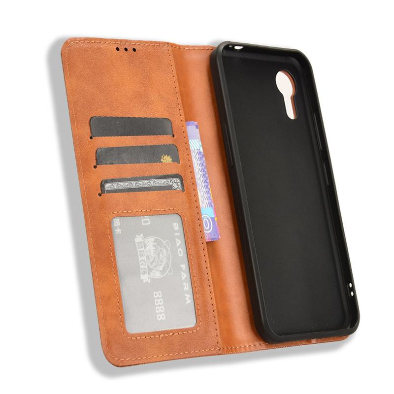 For Samsung Galaxy Xcover 7 leather retro self-attaching phone case Of Galaxy Xcover 7 case flip magnetic wallet cover