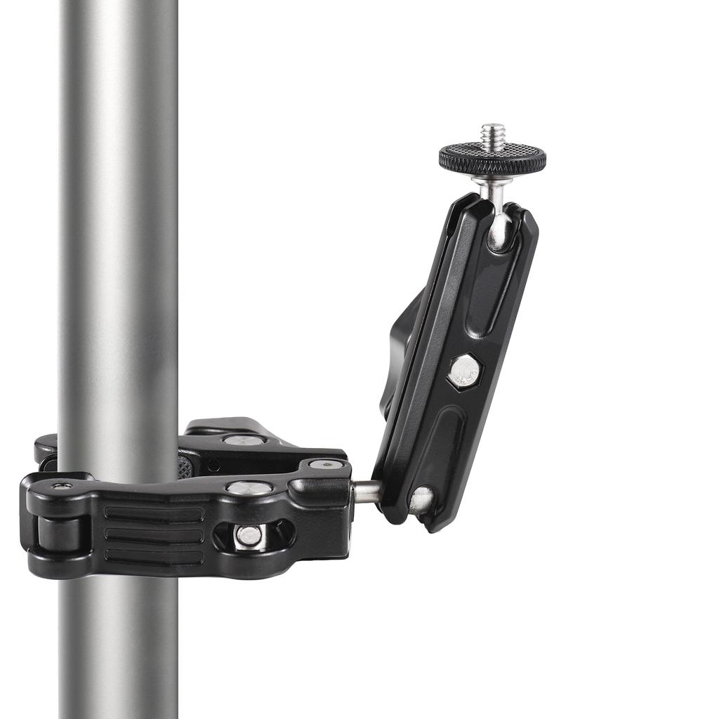Multifunkční svěrka s držákem na řídítka jízdního kola Držák s držákem na kulovou hlavu Duální kulová hlava otočná o 360 stupňů