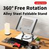 Adjustable Two Axises Laptop Cooling Stand Foldable Aluminum Alloy Frame 360 Swivels Base Ergonomic Desktop Suspension For 10 17" Devices
