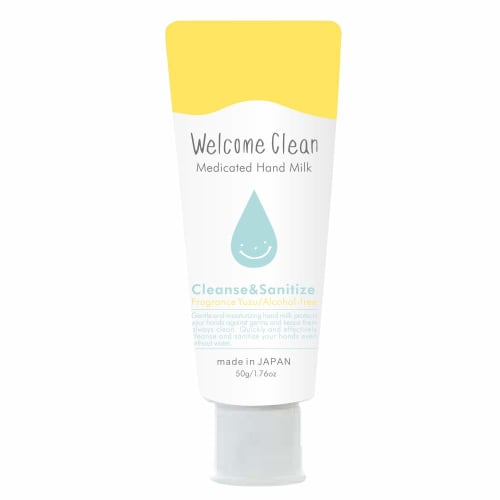 Nor Corporation Welcome Clean Hand Milk, Medicated, Alcohol-Free, Moisturizing Ingredients, OZ-HAW-2-2, Yuzu Scent, 50g