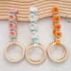 1Pc Woven Beautiful Storage Accessories Nordic Wind Storage Ring Hand Knitting Wall Hangings Cotton Rope Flower Decoration