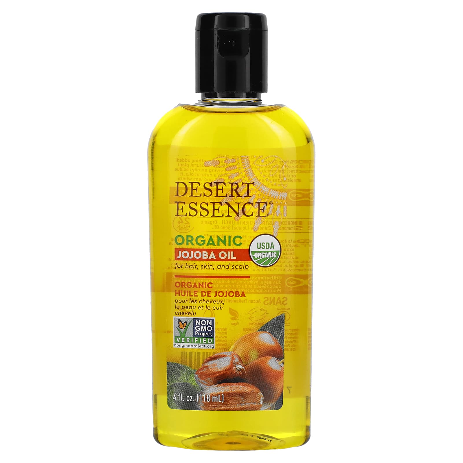 

Desert Essence, органическое масло жожоба, 4 жидких унции (118 мл)