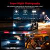 3-Lens Dash Cam, 3-Channel Recording, WiFi, HD, Phone Sync