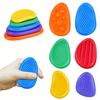6Pcs Sensory Stones Adult Decompression Soft Silicone Texture Worry Stones