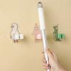Punch-free Mop Hanging Hook Plastic Mop Holder Clip Cute Mop Broom Storage Hook  Kitchen