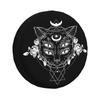 Satan Elvis Print Pattern Spare Tire Cover Universal 4WD 4x4SUV Wheel Protection Cover Car Accessories 14 15 16 17 Inches
