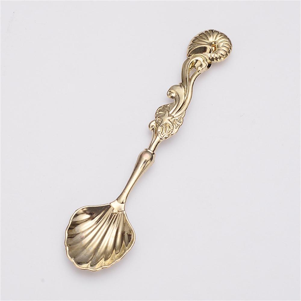 Ice Cream Spoon Zinc Alloy Eco-friendly Wholesale Creative Tableware Milk Spoons Retro Kitchen Accessories Stirring Spoon