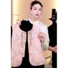 Vest embroidery 2025 new large size pink retro vest women's top
