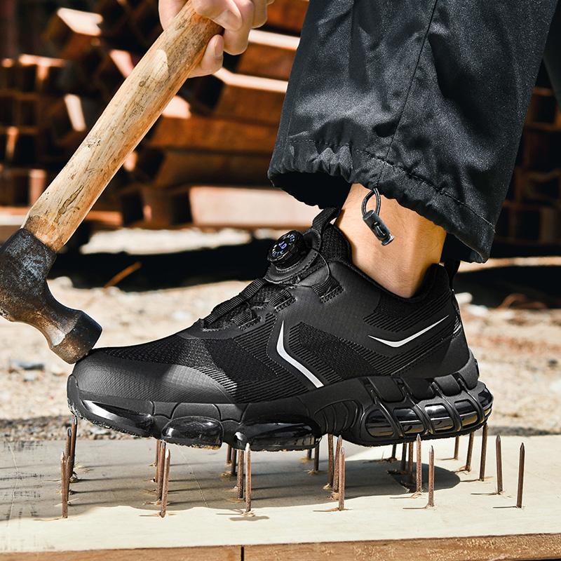New Type Of Safety Shoes For Men, Anti-Crush And Anti-Puncture Fashionable Sports Shoes, Casual Protective Boots For Men