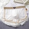 Sottotuta da uomo estiva in seta ghiacciata, sottile, a quadretti, tinta unita semplice, pantaloni sportivi da casa da uomo, a gamba dritta