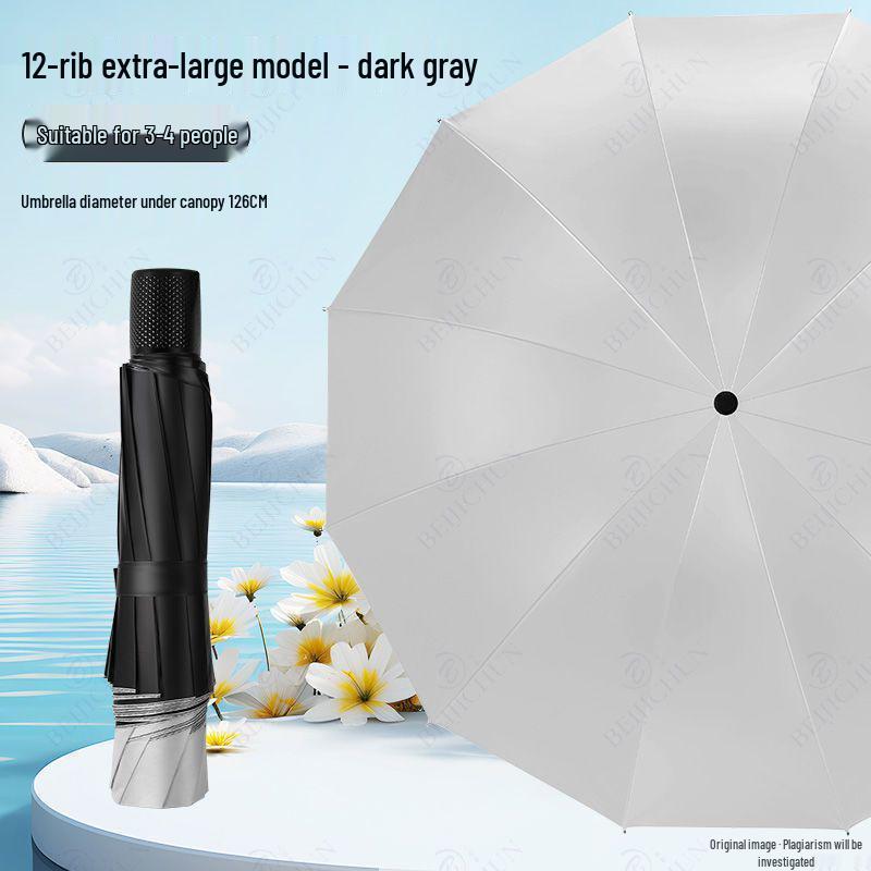 Extra Large, Thick, Reinforced Windproof Umbrella with Long Handle and Stylish Logo Print