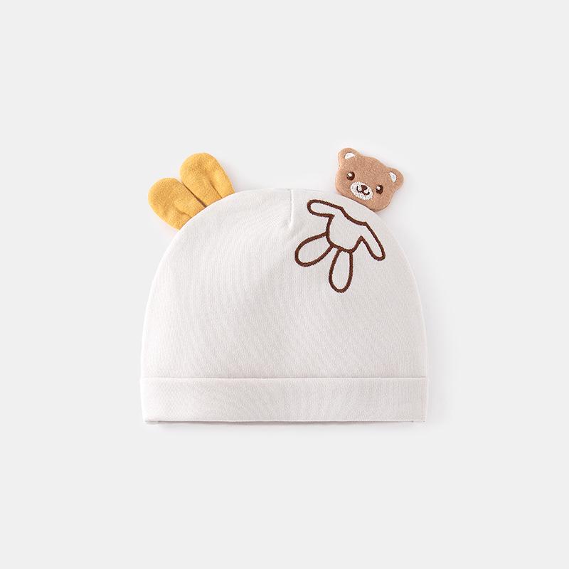 

Двухслойная бархатная шапочка с вышивкой для новорожденного, 0-6 месяцев, весна/осень