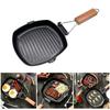 Portable 9.5Inch Nonstick Cooking Pan With Striped Bottom Skillets For Even Heat Distribution And Easy Cleaning