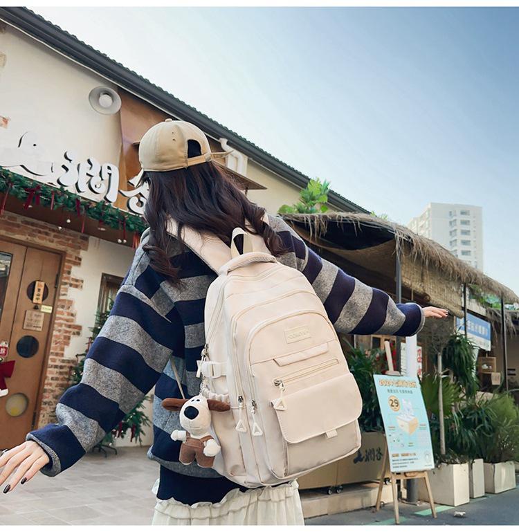 Korean Style Color Block Backpack - Trendy Large Capacity for Students & Travelers