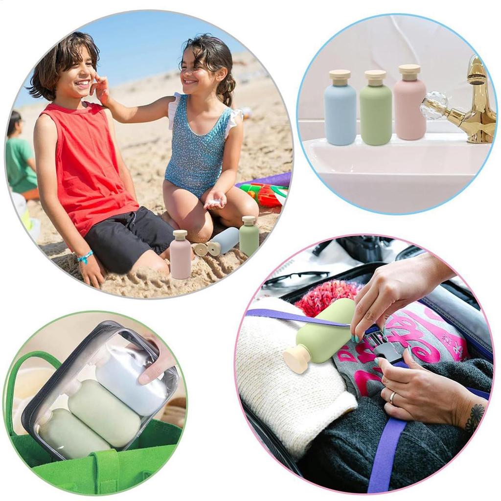 Travel Toiletry Containers Travel Containers For Shampoo Refillable Liquid Dispenser Squeezable Lotion Bottle For Shower