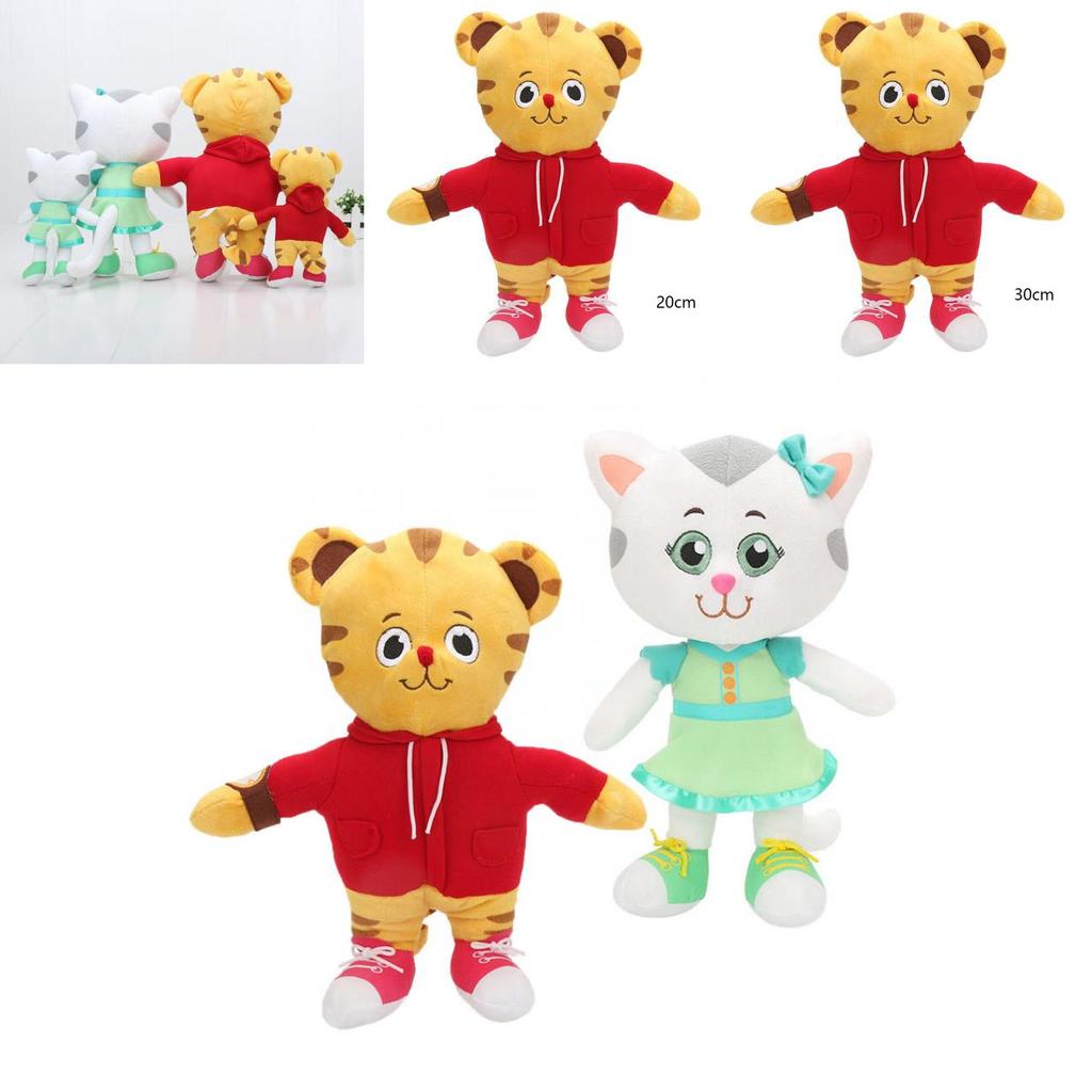 Adorable Daniel Tiger And Katerina Kittycat Plush Stuffed Dolls For Christmas Joy