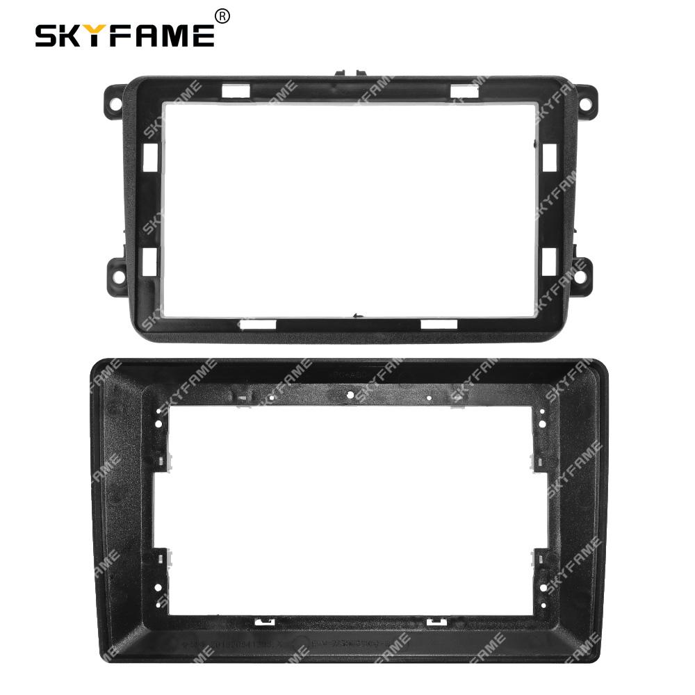 SKYFAME Car Frame Fascia Adapter Android Dash Fitting Panel Kit For Volkswagen Universal VW Passat Jetta Caddy Skoda Seat