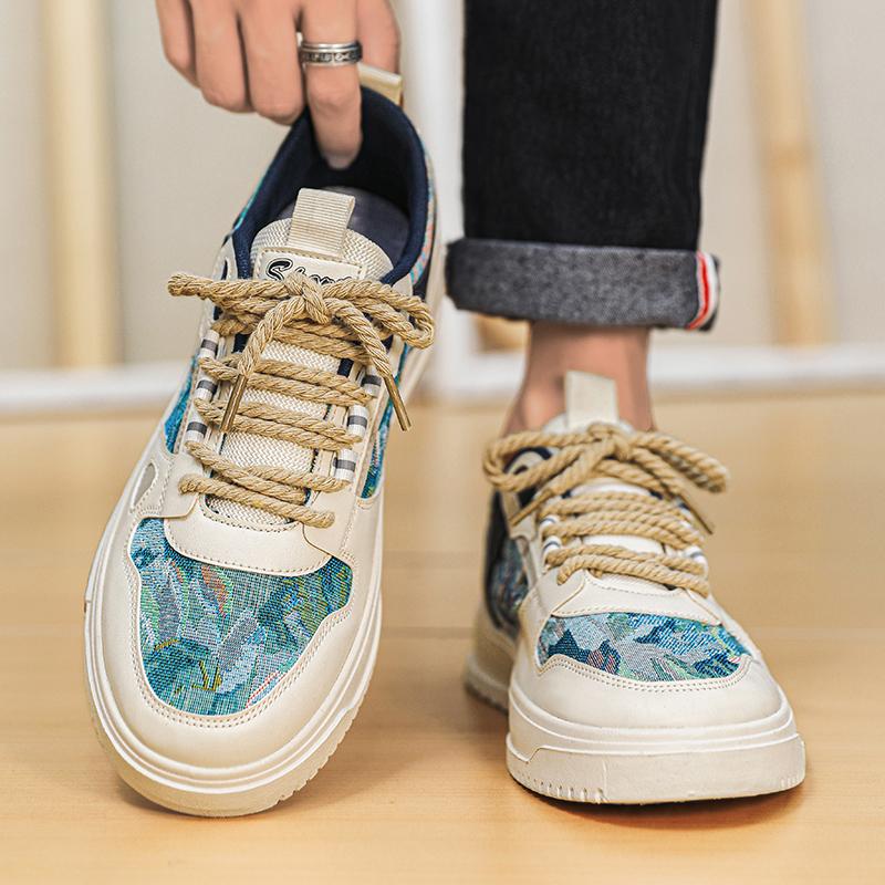 Męskie trampki Lekkie męskie buty wulkanizowane antypoślizgowe oddychające męskie buty w stylu casual Modne męskie buty sportowe 39-44