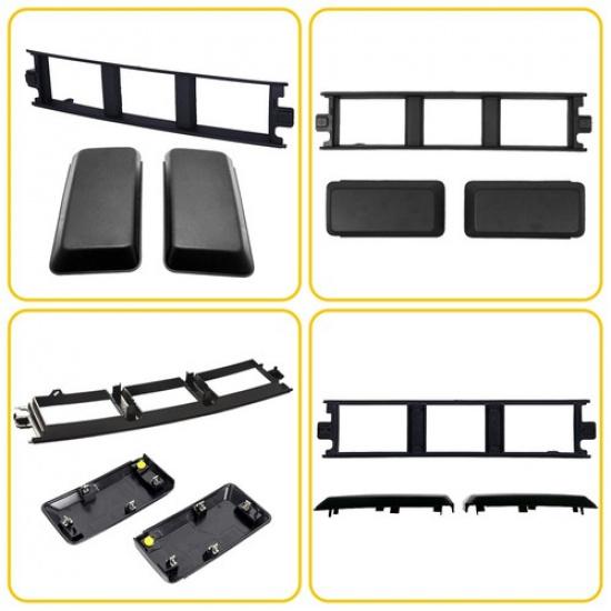 Set Of 3 Front Bumper Black Center For Cover 2018- Ford F-150 F150 3.3L 5.0L