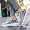 Mode Damen Casual Pailletten Bling Sneaker Modedesigner Laufschuhe Mädchen Sport Schnürschuhe Plateau Klobig Atmungsaktiv Höhe Schuhe