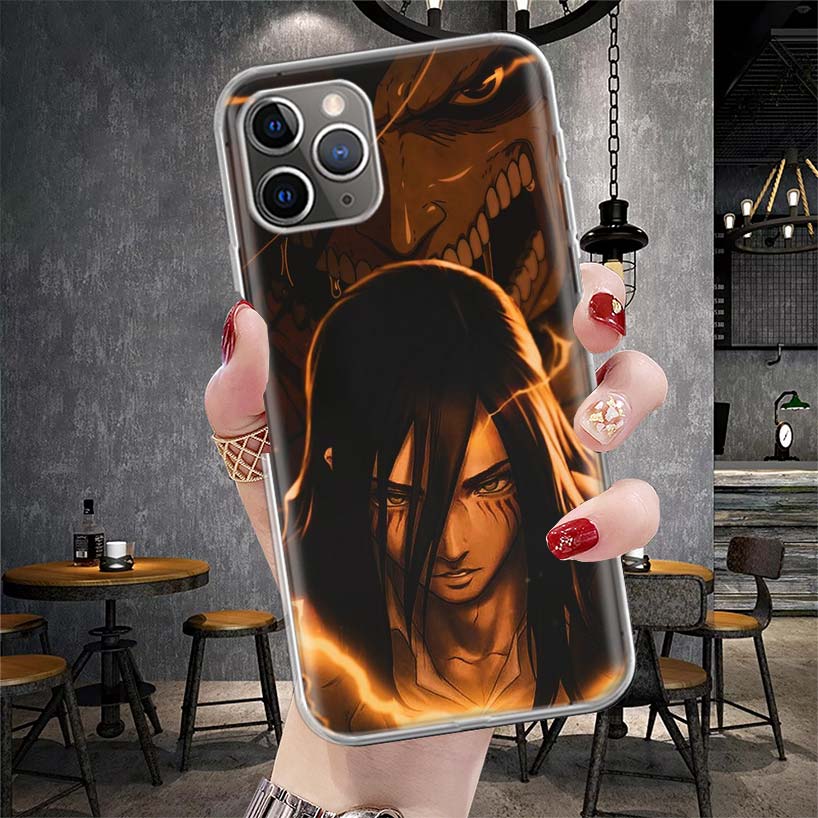 Titan Attack Eren Soft Phone Case For IPhone 18 11 17 Air 16E 16 Pro Max 15 + 14 Plus 13 Mini 12 Apple 7 SE 8 Fundas Coque 11 17 Ai