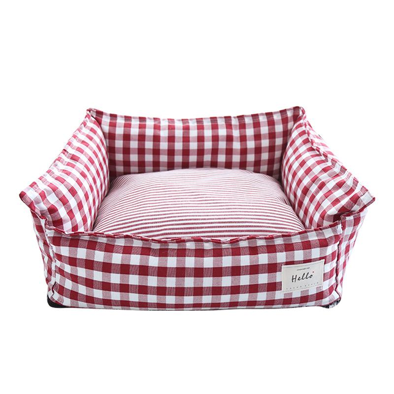 New Style Removable and Washable Dog Kennel  Four-season Universal Cat Kennel  Small and Medium Kennel  Cat Bed  Imitation Cotton and Linen Mat