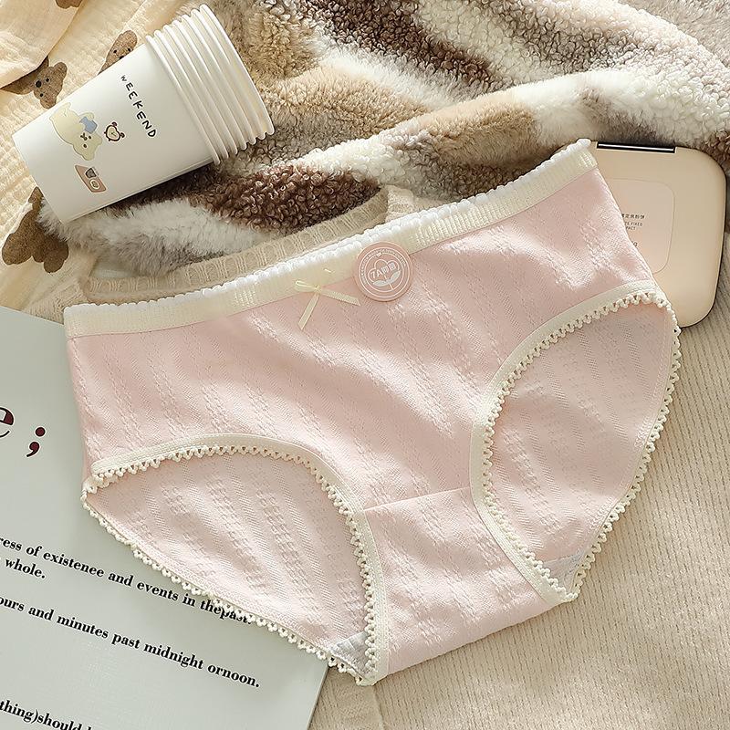 Antibacterial Pure Cotton Sweet Waist Panties All Cotton Antibacterial Breathable Triangle Girls and Students Women’s Panties