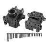 RC Gearbox Housing Set Aluminum Alloy Front Rear Universal Gear Box Case for TRAXXAS SLEDG 1 8 4WD Black