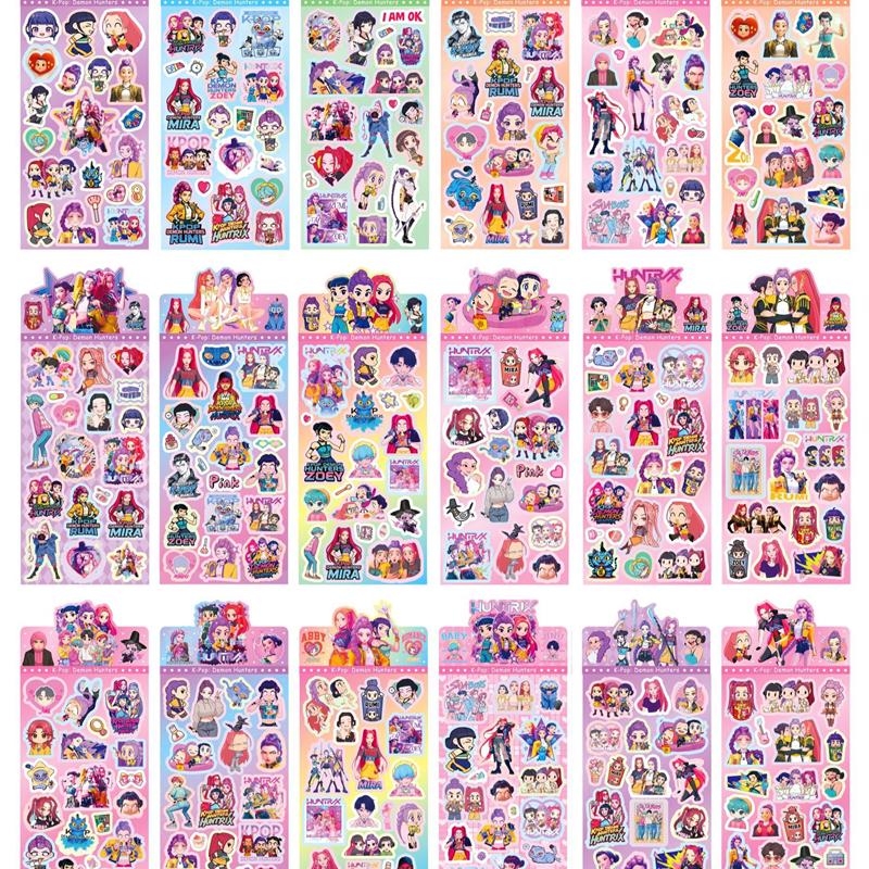 Laser Cut Sticker KPOP Demon Hunters Guka Devil Men's Group for Kids Cute Stationary School Office Art Supplies Decoration