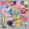 50PCS Cute Hot Air Balloon Stickers - Waterproof Cartoon Decorations for Milk Tea Cups.