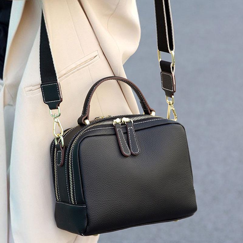 100% Genuine Leather Handbag Luxury Designer Women's Bag High Quality Cowhide Shoulder Bags Versatile Women Crossbody Bag