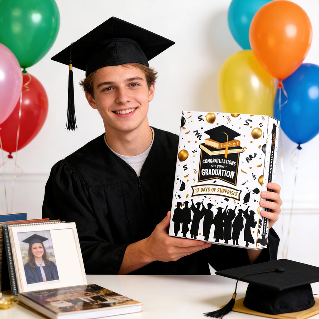 Graduation Countdown Calendar Gift Box 12 Days 2026 Graduation Gift Box With It Yourself Empty Boxes For Graduates Her Him High School College