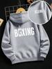 Unisex Kids' Reversible Boxing-Print Hoodie (Fall/Winter) – Casual Trendy Streetwear Sweatshirt